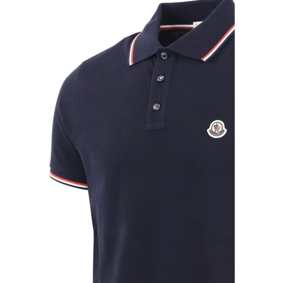 Piquet Polo Shirt med trefarvet kant