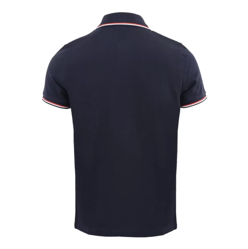 Piquet Polo Shirt med trefarvet kant