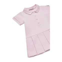 Pleated Piqué Polo Dress