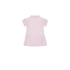 Pleated Piqué Polo Dress