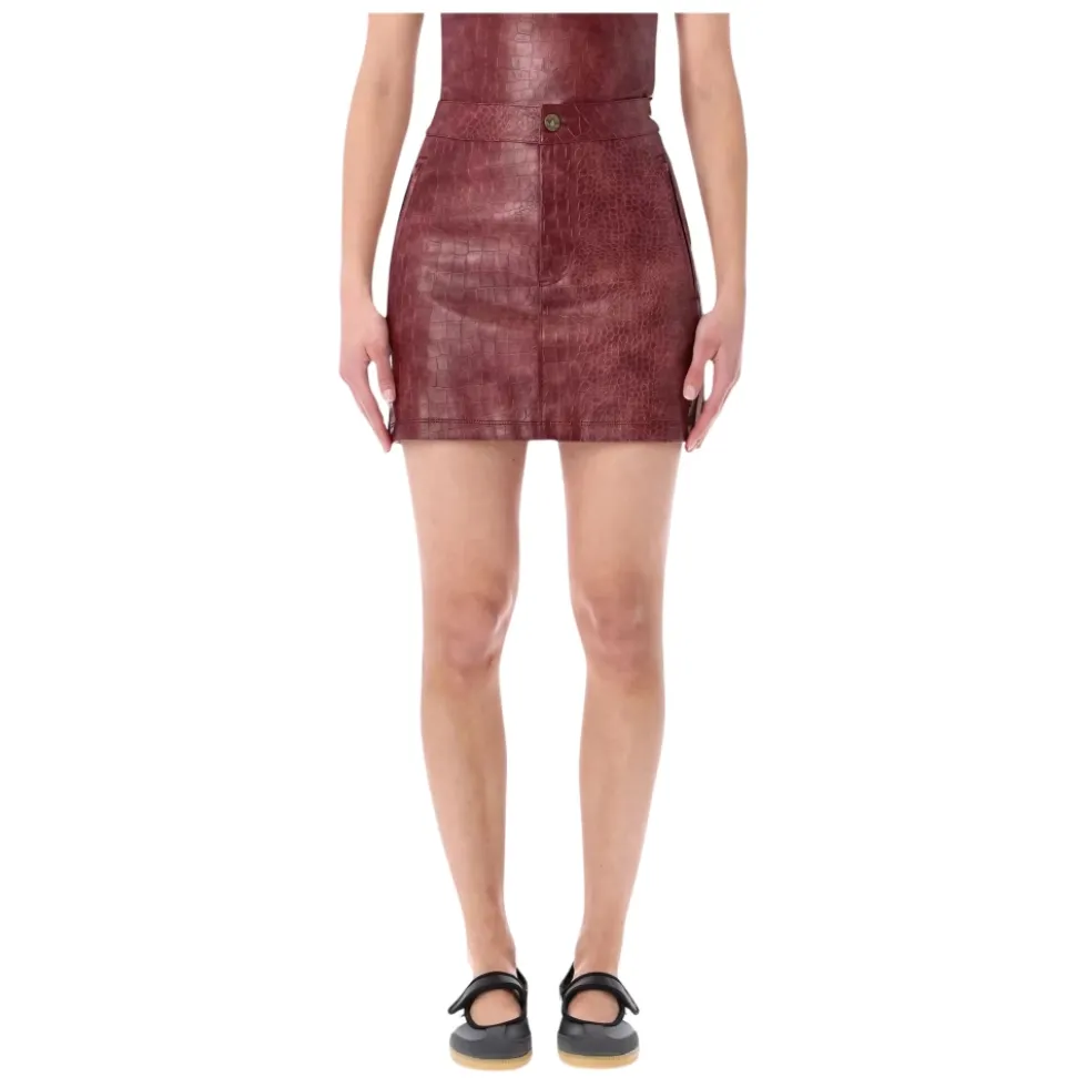 Pleather Mini Skirt