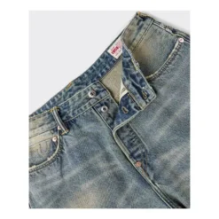 7-Pocket Seagull Embroidery Jeans