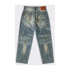 7-Pocket Seagull Embroidery Jeans