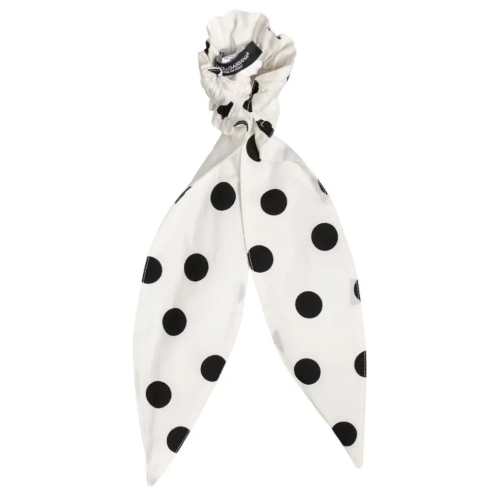 Polka-dot Scarf Tie Scrunchie