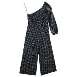 Poplin jumpsuit med polkaprikker