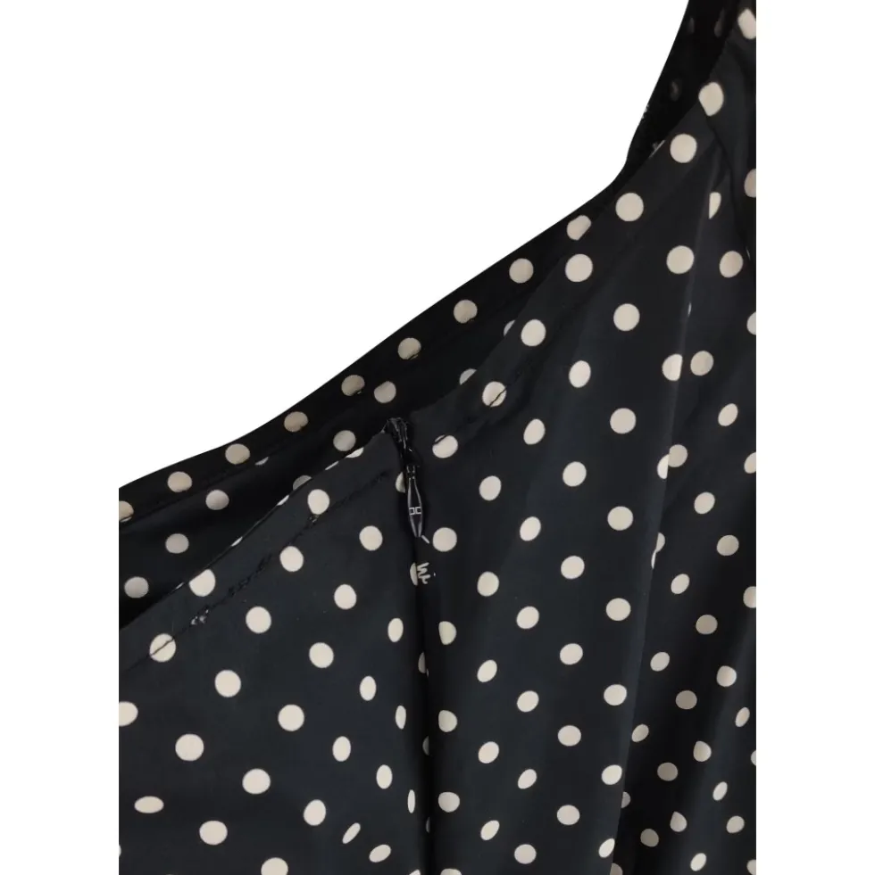 Poplin jumpsuit med polkaprikker
