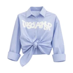 Poplin Skjorte med Metalliske Striber