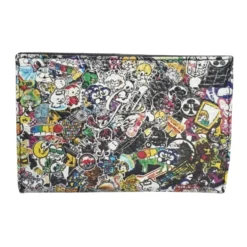 Portamonete Bottone Zip Pelle