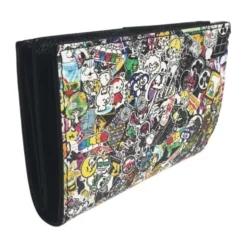 Portamonete Bottone Zip Pelle