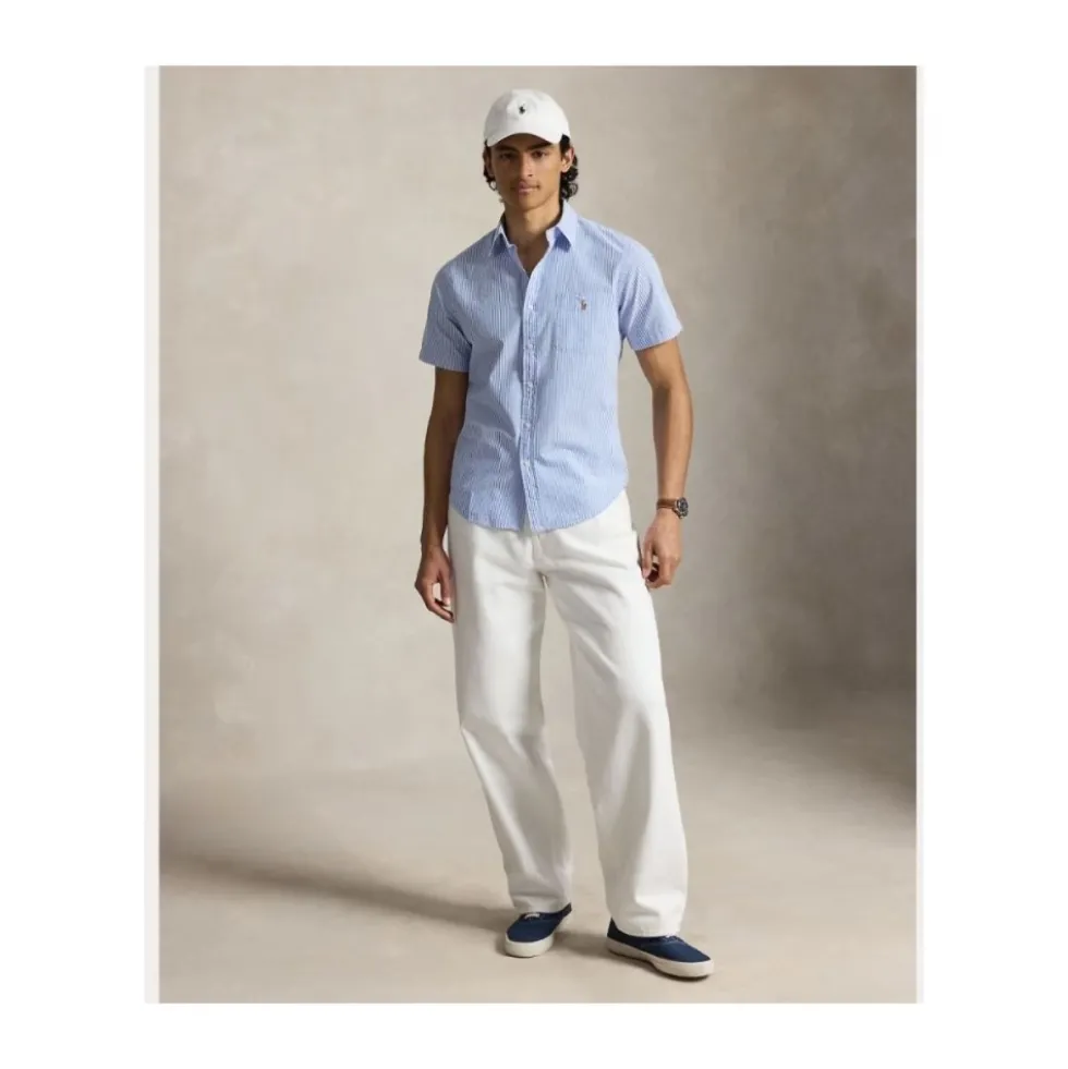 Prepster Custom Fit Seersucker Skjorte