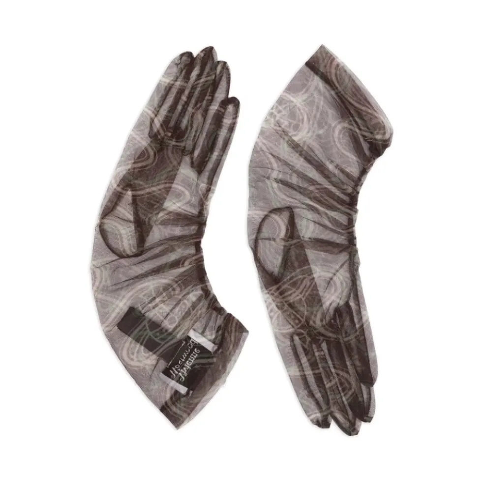 Printed Tulle Gloves