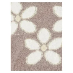 Pullover con fiori a intarsio