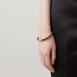 QB2375-552G110 Woven Leather Bracelet