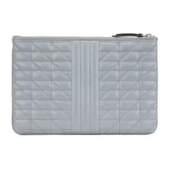 Quiltet læderclutch