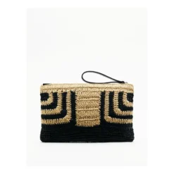 Raffia Clutch