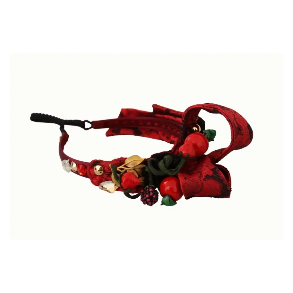 Rød Cherry Sicily Diadem Tiara Krystaller