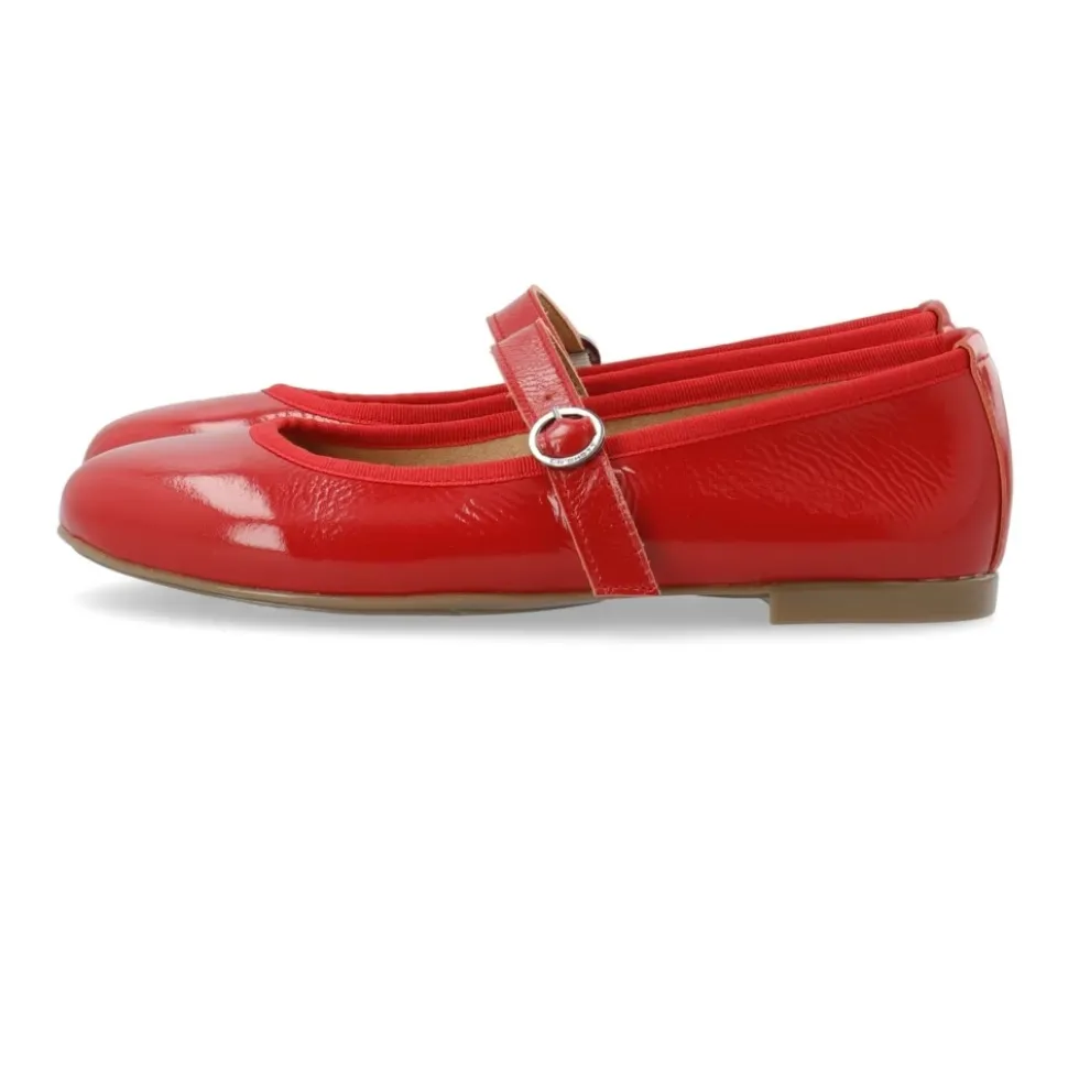 Rød Patent Mary Jane Ballerinaer