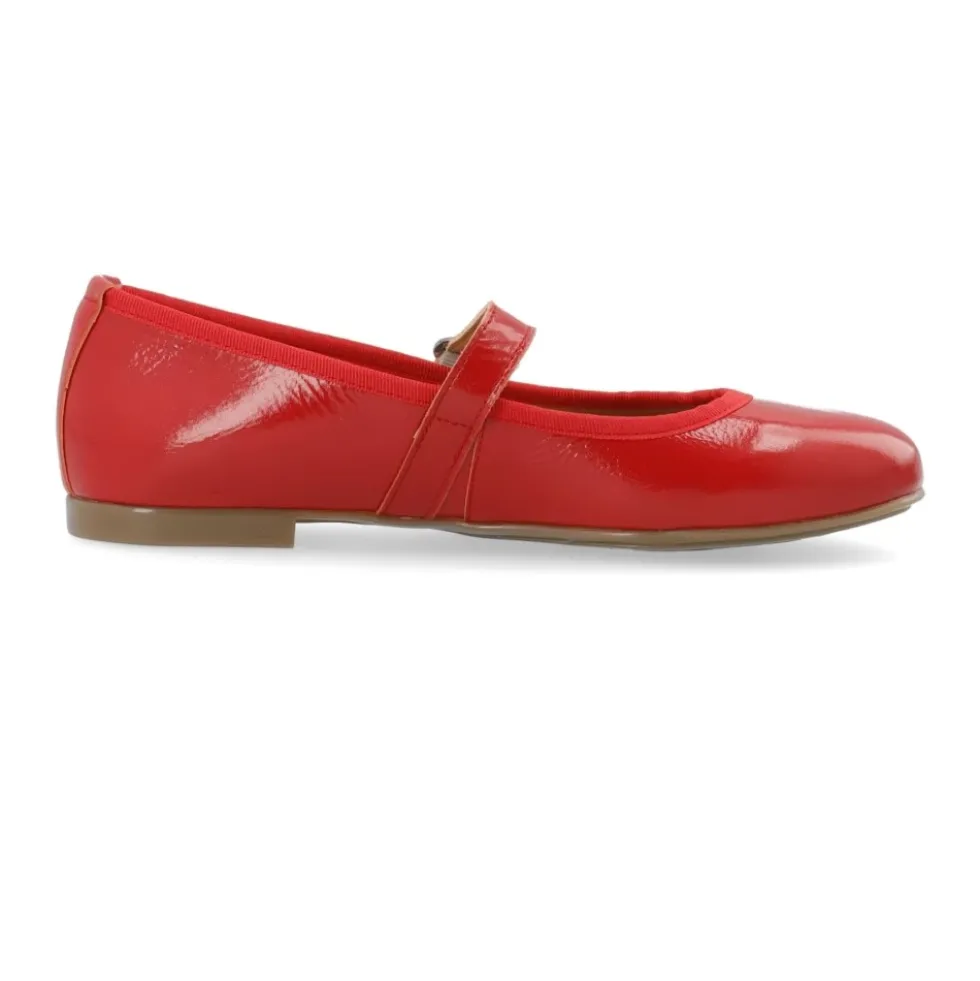 Rød Patent Mary Jane Ballerinaer