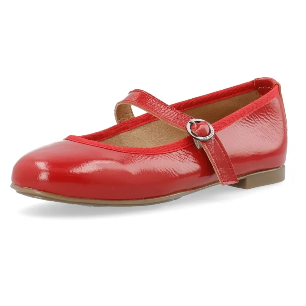 Rød Patent Mary Jane Ballerinaer