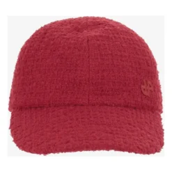 Rød uldblandet kasket med monogram
