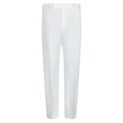 Rebel White Cotton Twill Bukser