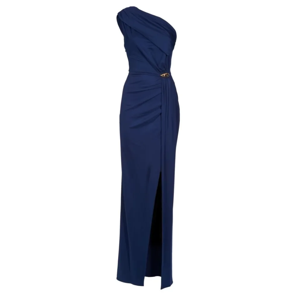 Red Carpet Asymmetrical Jersey Dress