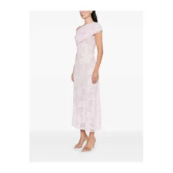 Rhinestone Lace Midi Dress