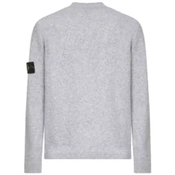 Ribbet Crewneck Sweater i Grå