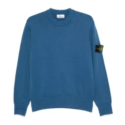 Ribstrikket sweater med badge