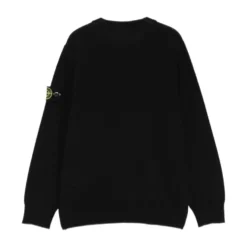 Ribstrikket sweater med rund hals