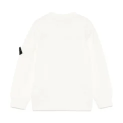 Ribstrikket Sweater med Rund Hals