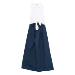 Ærmeløs jumpsuit med knudedetalje