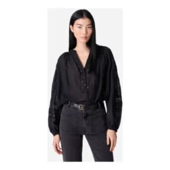 Romantisk Nipoa Bluse med Blonder Detaljer