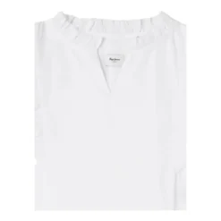 Romantisk V-hals Butterfly Ærme Bluse