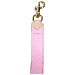 Rosa Beige Læder Håndtaske Skulderrem