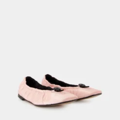 Rosa Nylon Ballerina Stil Sko