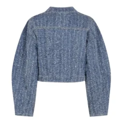 Rundærmet Denimjakke