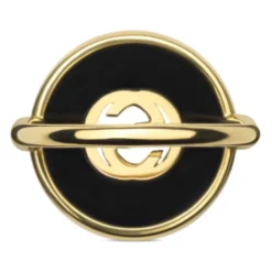 Sammensatte ring i gult guld, onyx og diamant