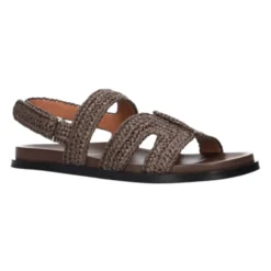 Sandal med raffiaeffekt