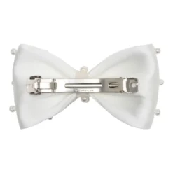 Satin Pearl Bow Hårklemme