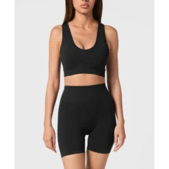 Seamless Wide Straps Sport Bra Logo