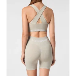 Seamless Wide Straps Sport Bra Logo