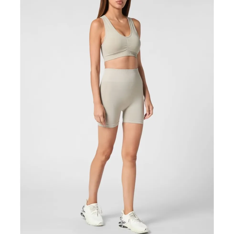 Seamless Wide Straps Sport Bra Logo