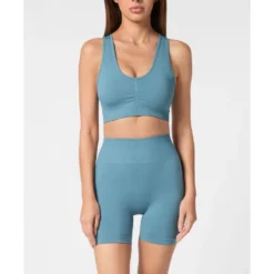 Seamless Wide Straps Sport Bra Logo