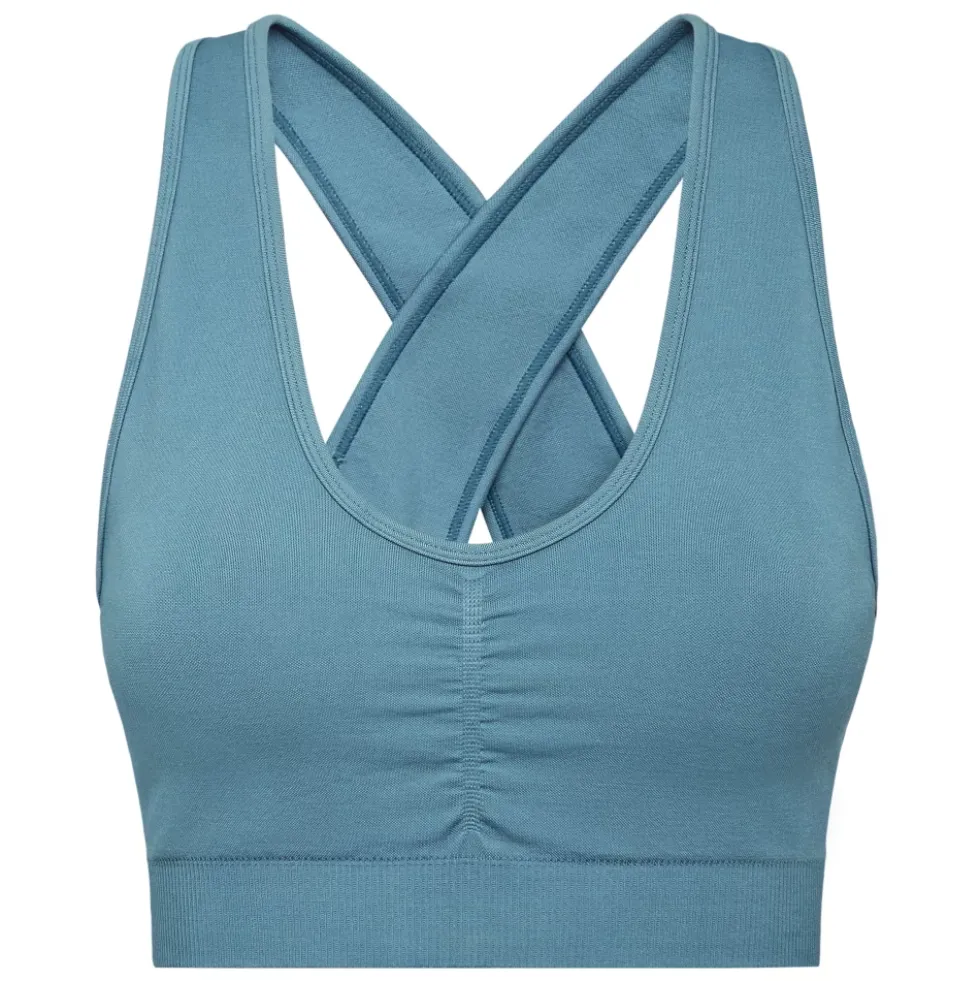 Seamless Wide Straps Sport Bra Logo