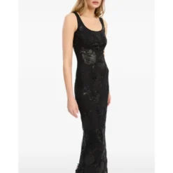 Sequins Fitted Maxi Dress
