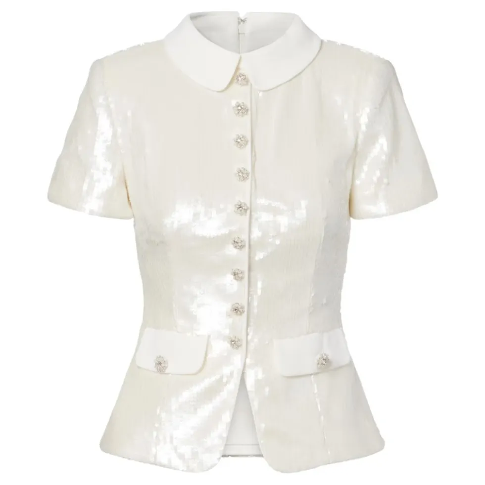 Sequin Tailored Top