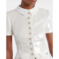 Sequin Tailored Top