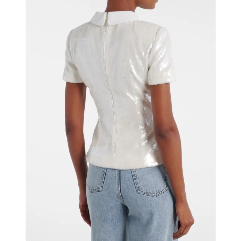 Sequin Tailored Top