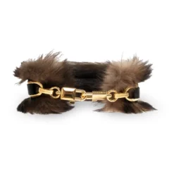 Shearling and Palmellato kalveskinds taske skulderrem